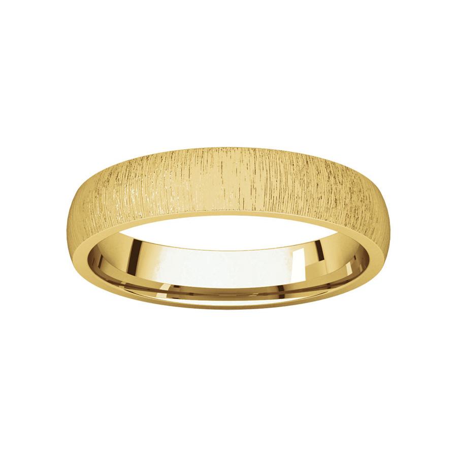 The Dome Comfort Fit (4mm) in yellow gold