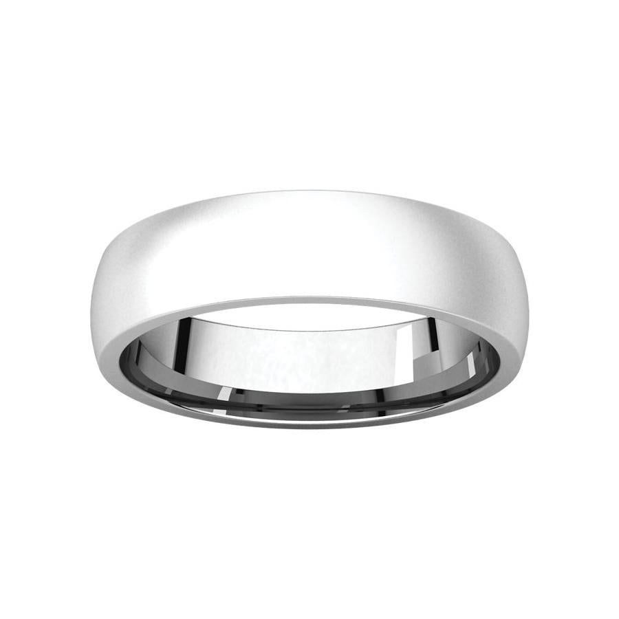 The Dome Comfort Fit (5mm) in white gold