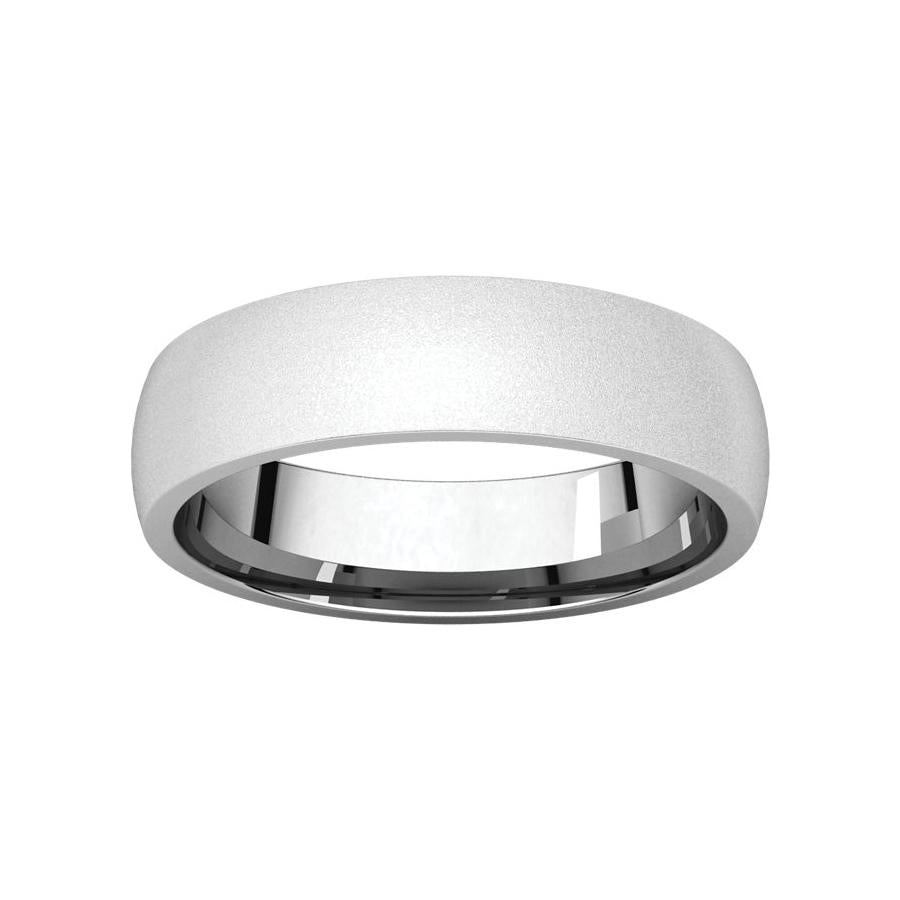 The Dome Comfort Fit (5mm) in white gold