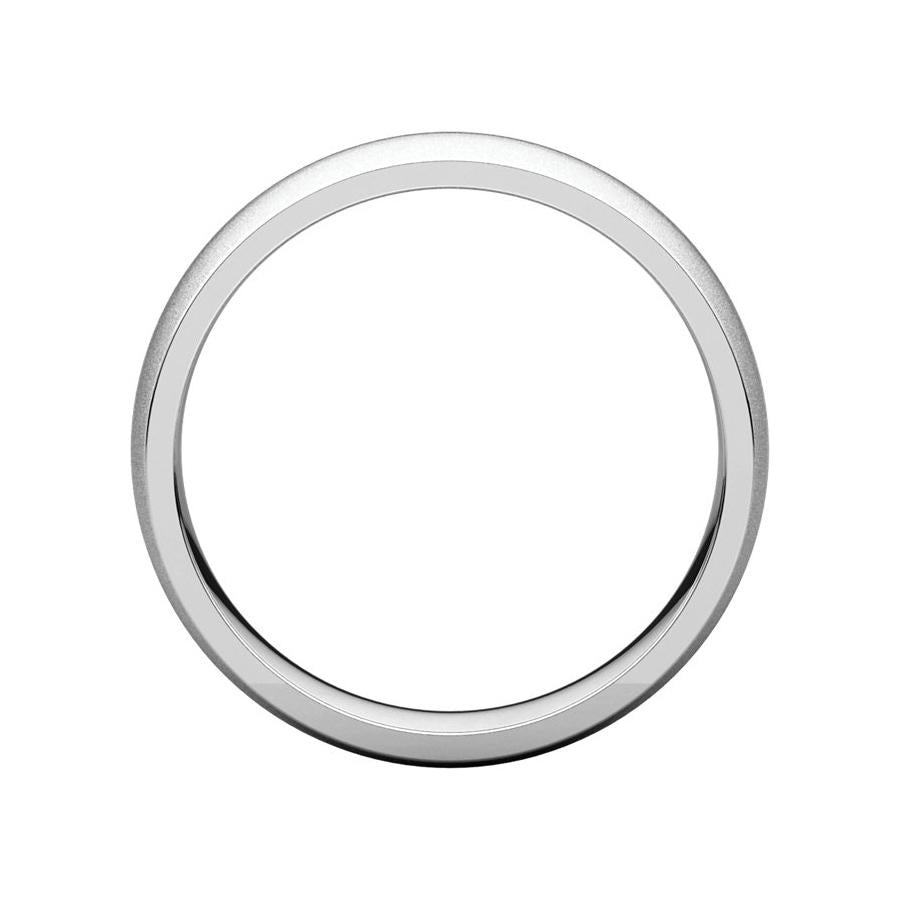 The Dome Comfort Fit (5mm) in white gold side profile