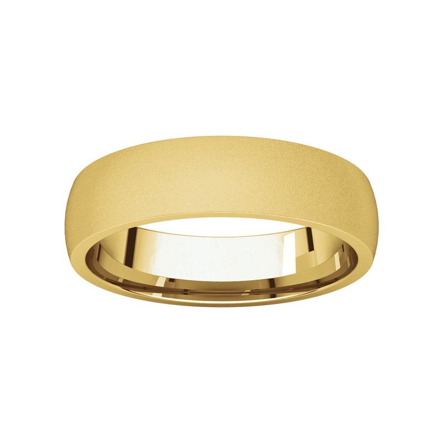 The Dome Comfort Fit (5mm) in yellow gold