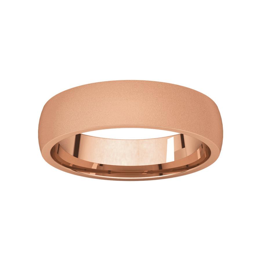 The Dome Comfort Fit (5mm) in rose gold