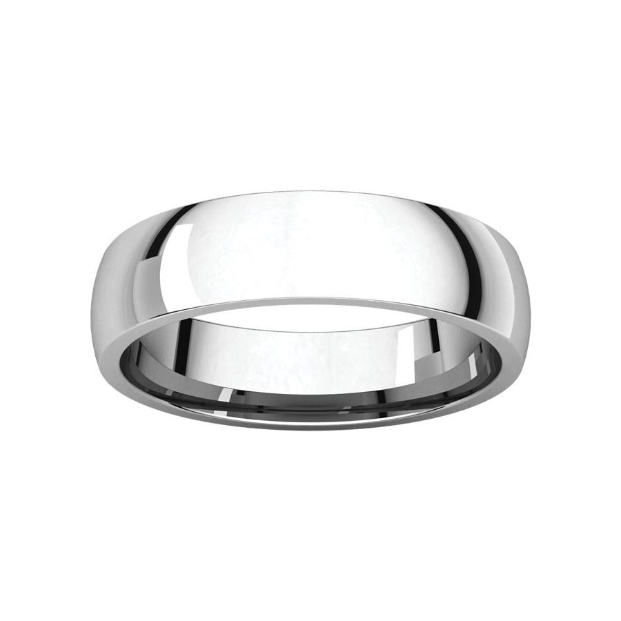 The Dome Comfort Fit (5mm) in white gold