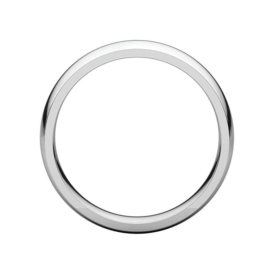 The Dome Comfort Fit (5mm) in white gold side profile