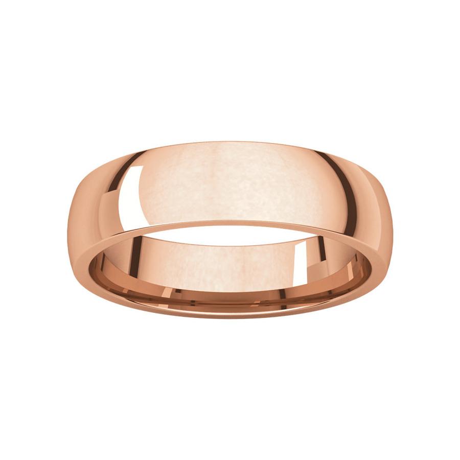 The Dome Comfort Fit (5mm) in rose gold
