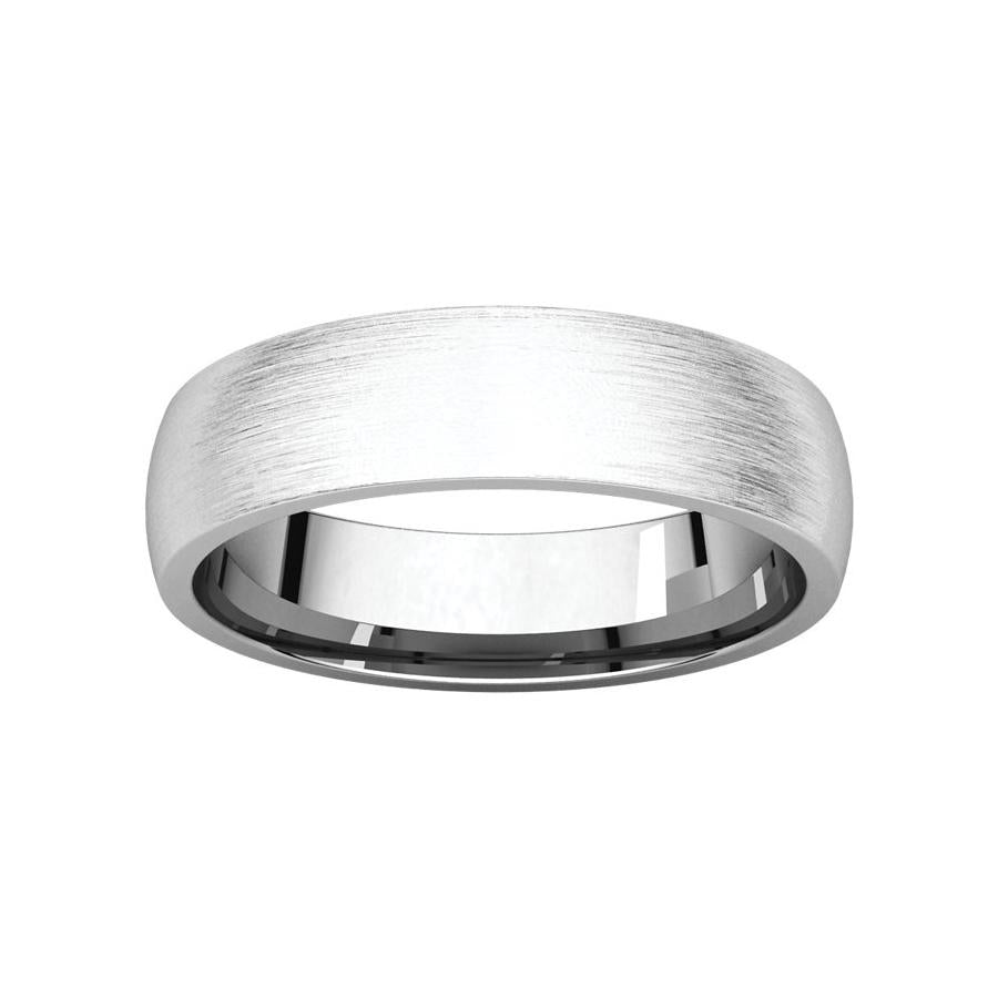 The Dome Comfort Fit (5mm) in white gold