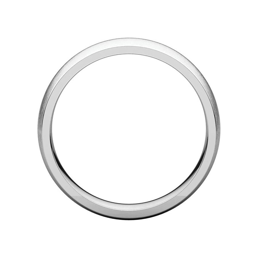 The Dome Comfort Fit (5mm) in white gold side profile
