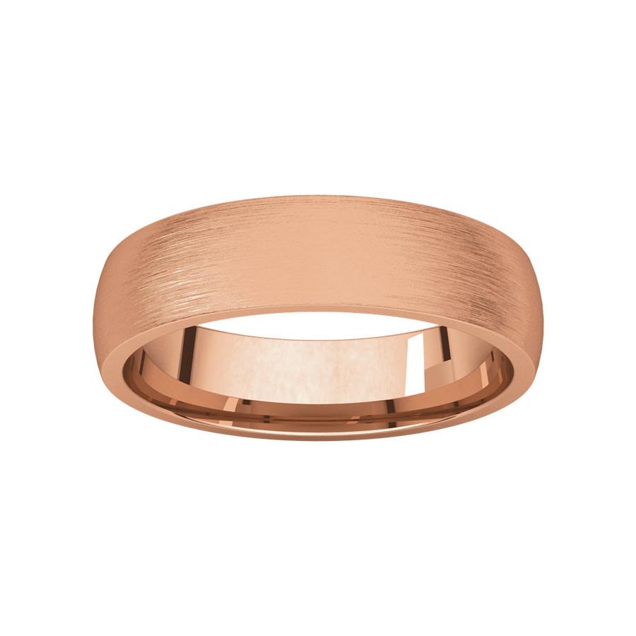The Dome Comfort Fit (5mm) in rose gold