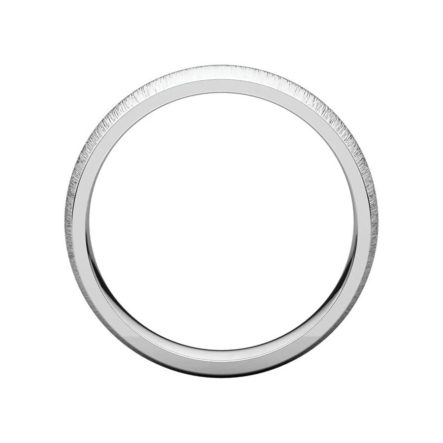 The Dome Comfort Fit (5mm) in white gold side profile
