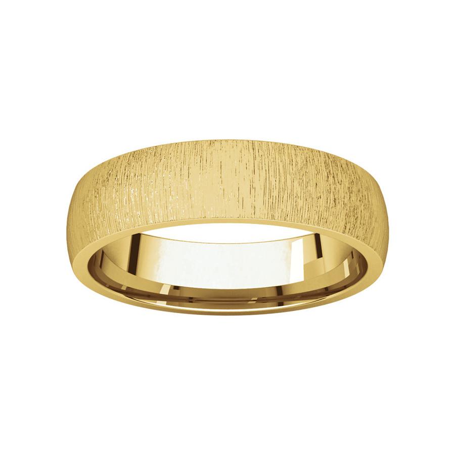 The Dome Comfort Fit (5mm) in yellow gold