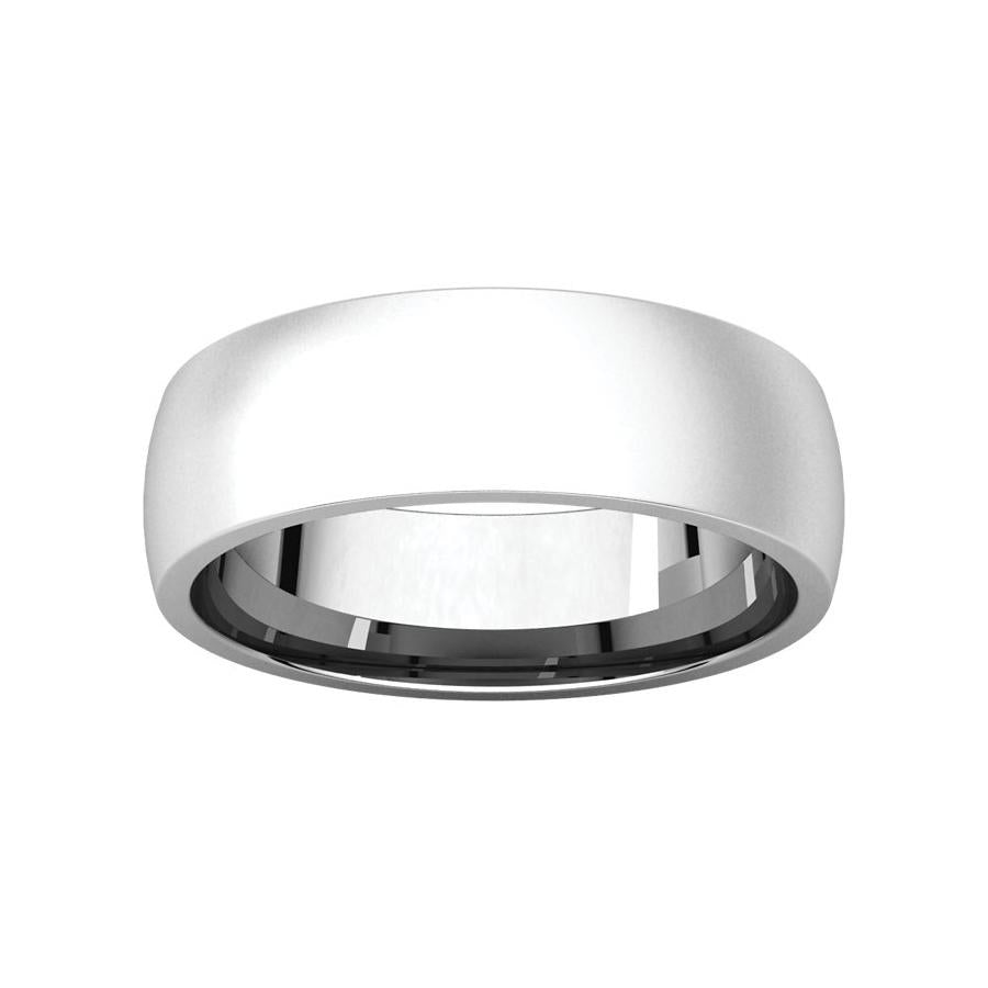The Dome Comfort Fit (6mm) in white gold