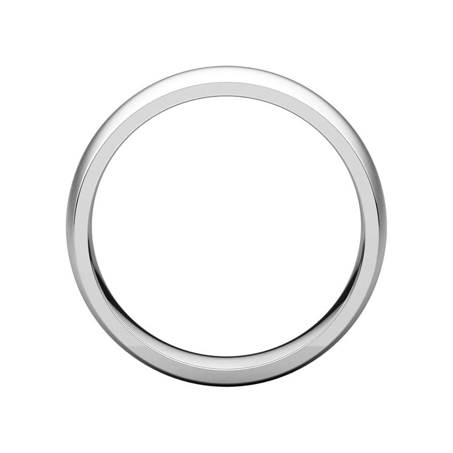 The Dome Comfort Fit (6mm) in white gold side profile