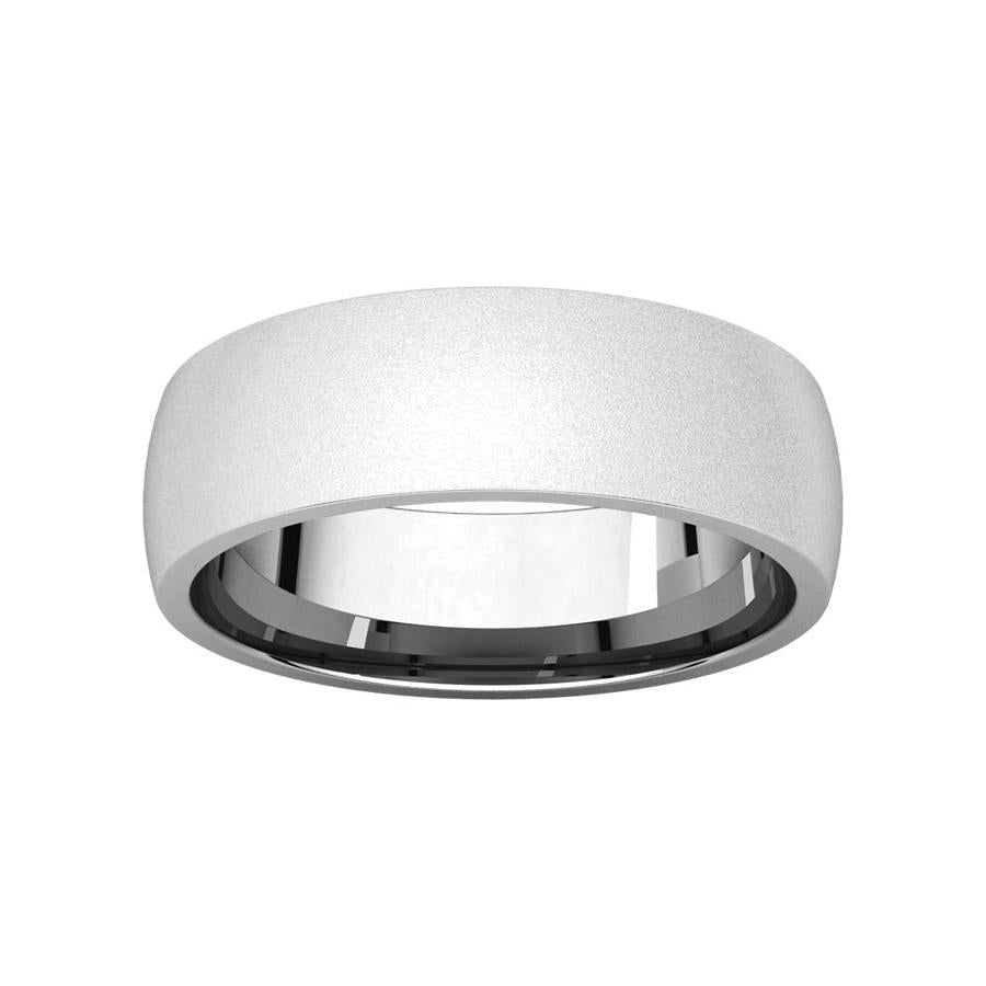The Dome Comfort Fit (6mm) in white gold