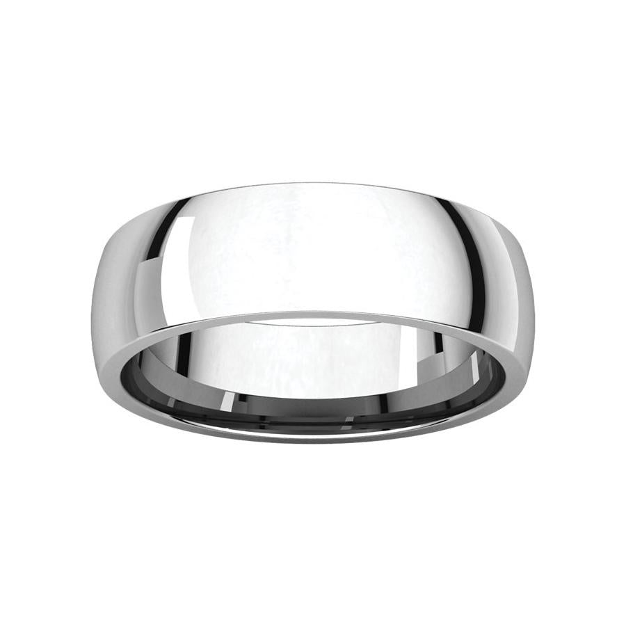 The Dome Comfort Fit (6mm) in white gold
