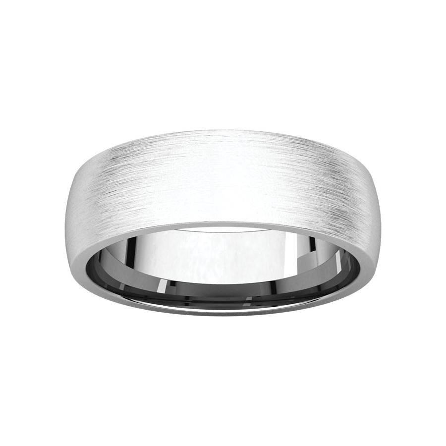 The Dome Comfort Fit (6mm) in white gold