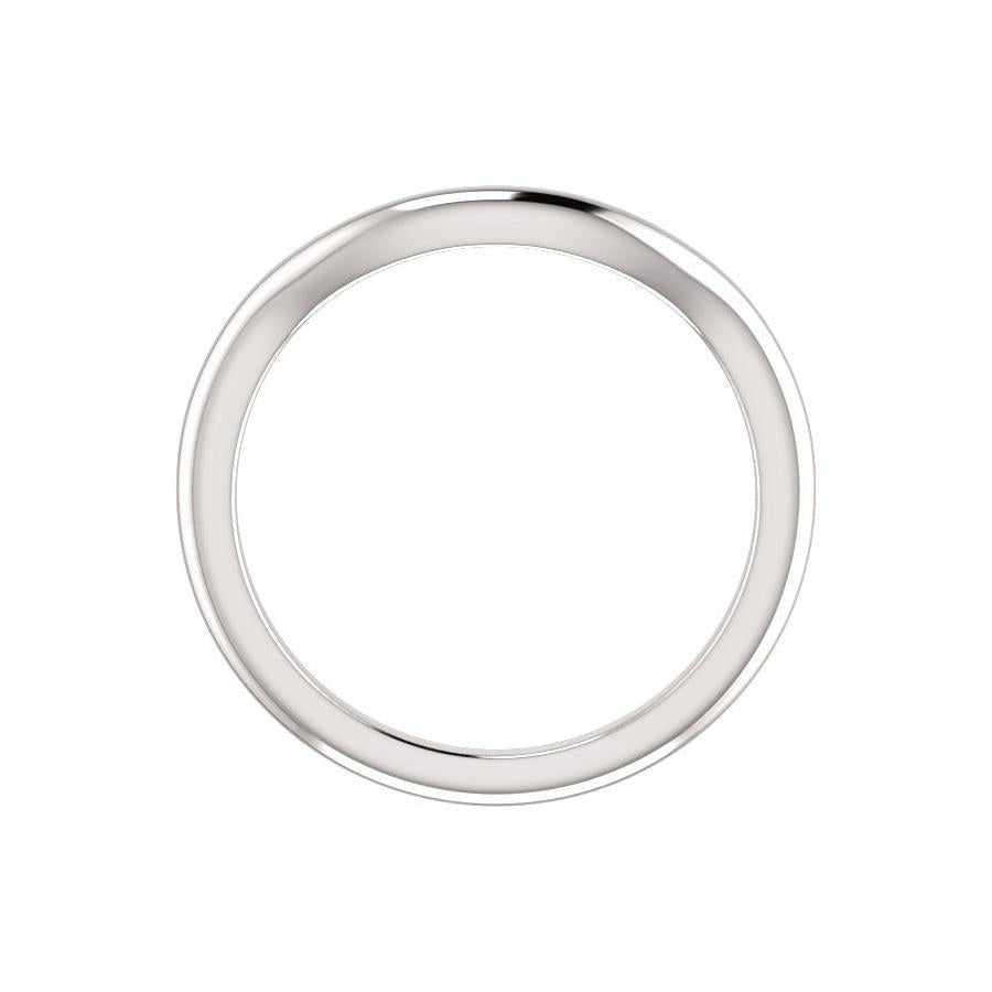 The Letitia Design Wedding Ring In White Gold Profile