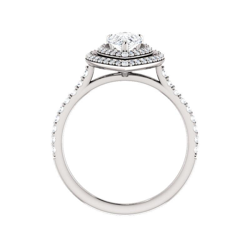 The Viva II Pear Moissanite Ring