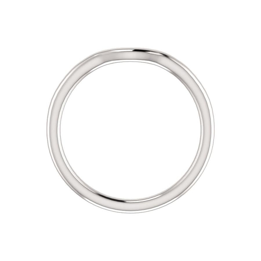 The Denice Band Rope Design Wedding Ring In White Gold Profile