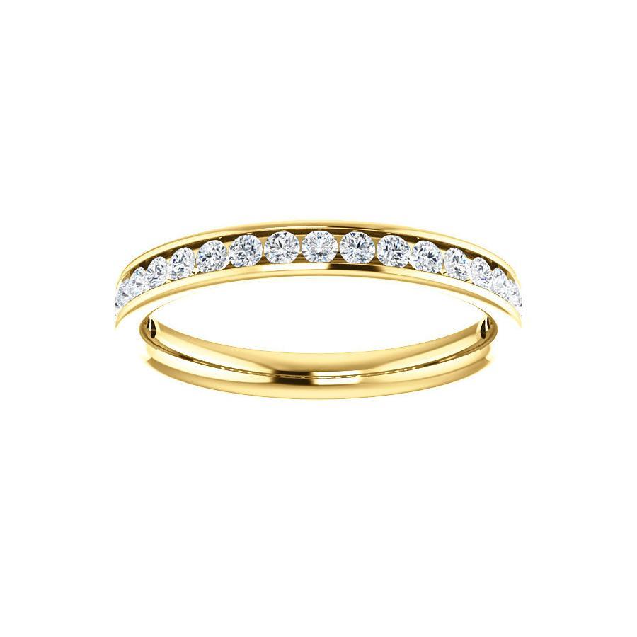 Tracee Moissanite wedding ring in yellow gold