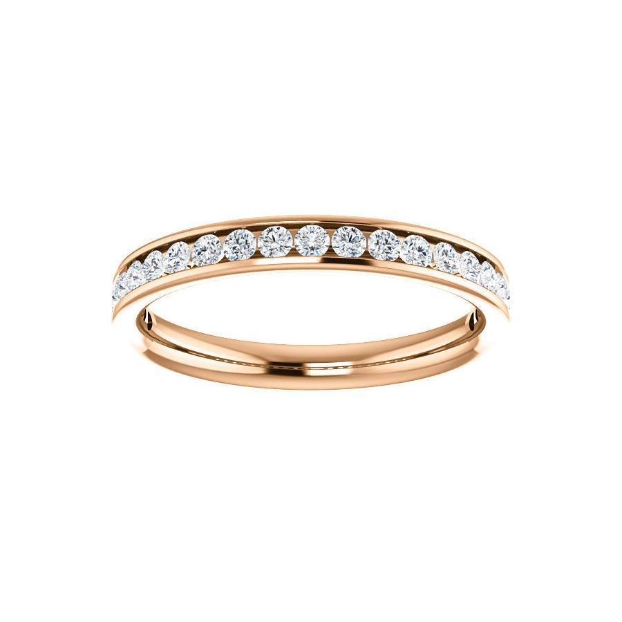 Tracee Moissanite wedding ring in rose gold