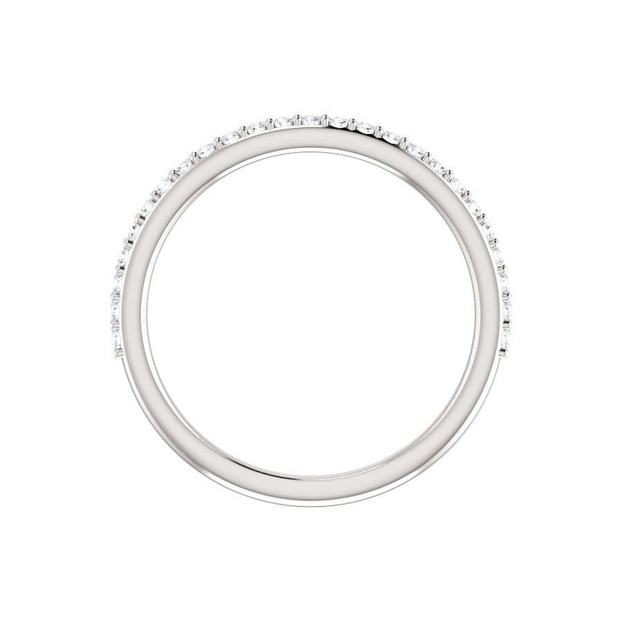 Kathe Diamond wedding ring in white gold profile
