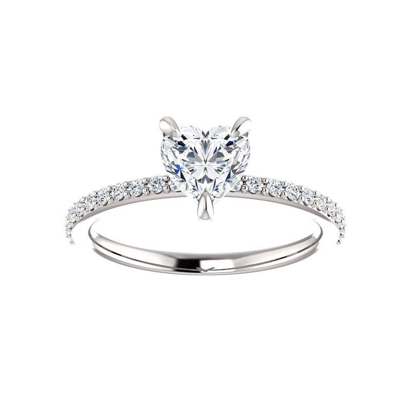 The Kathe Heart Lab Diamond Ring Lab Diamond Engagement Ring solitaire setting white gold