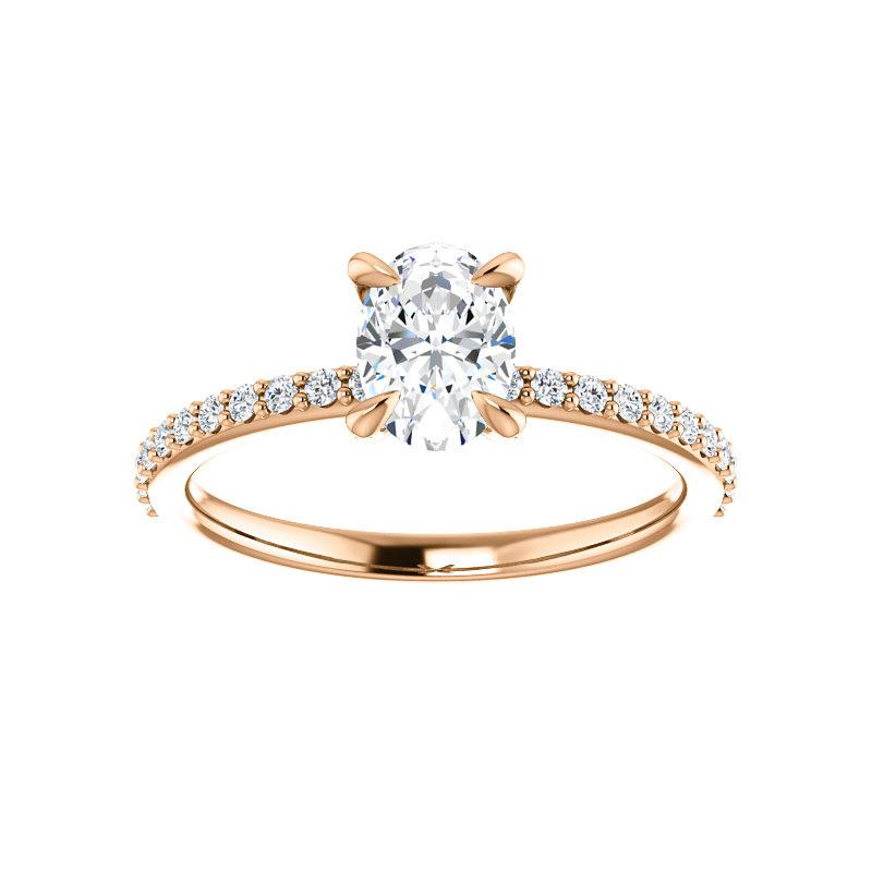 The Kathe Oval Moissanite Ring moissanite engagement ring solitaire setting rose gold