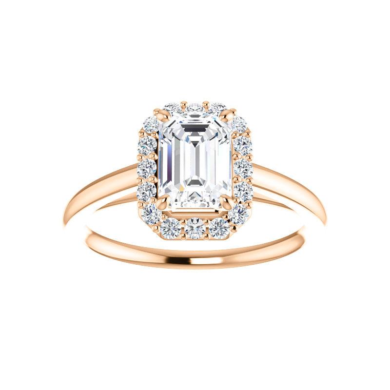 The Nadia Emerald  Moissanite Ring