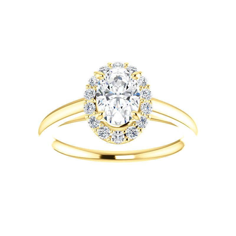 The Nadia Oval Cut Moissanite Ring