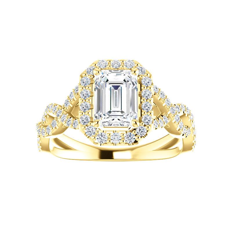 The Arlene Emerald Moissanite Ring