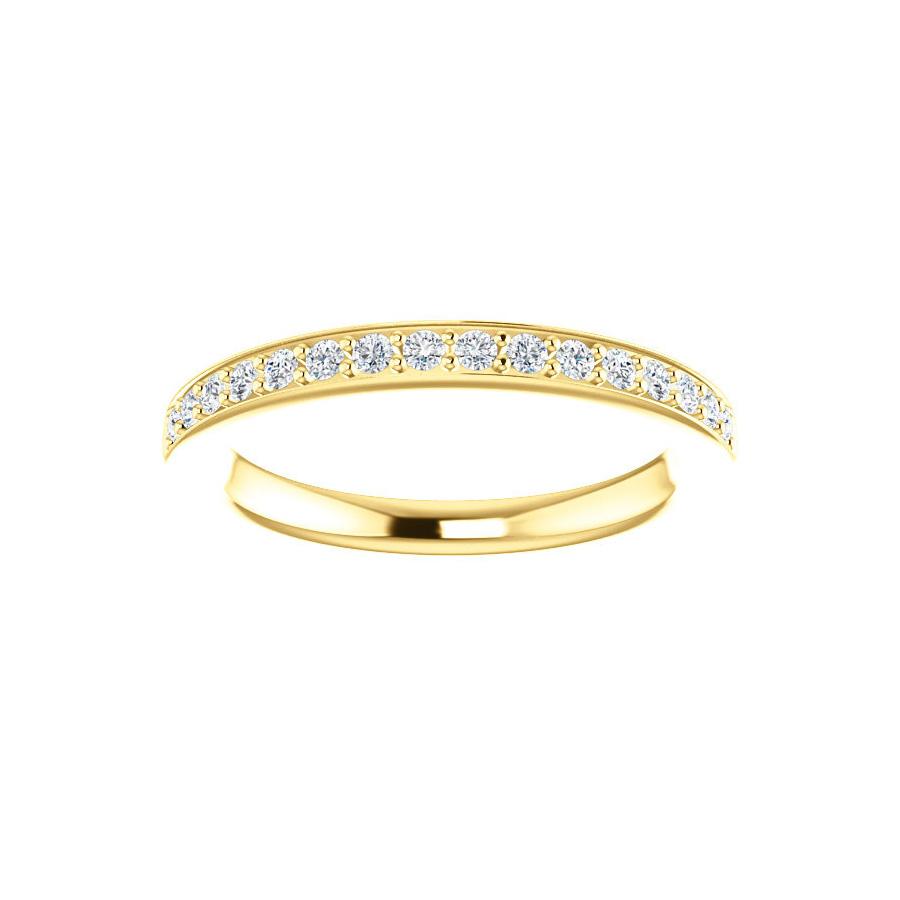 Amelia Moissanite wedding ring in yellow gold