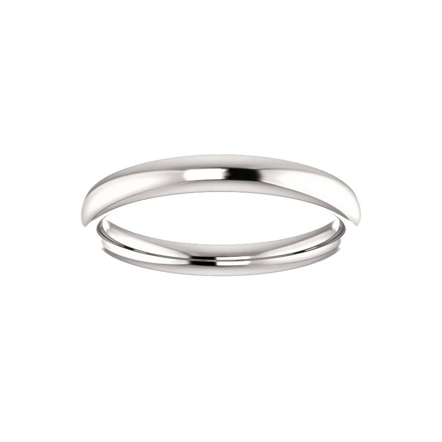 The Debra Band Rope Design Wedding Ring In White Gold