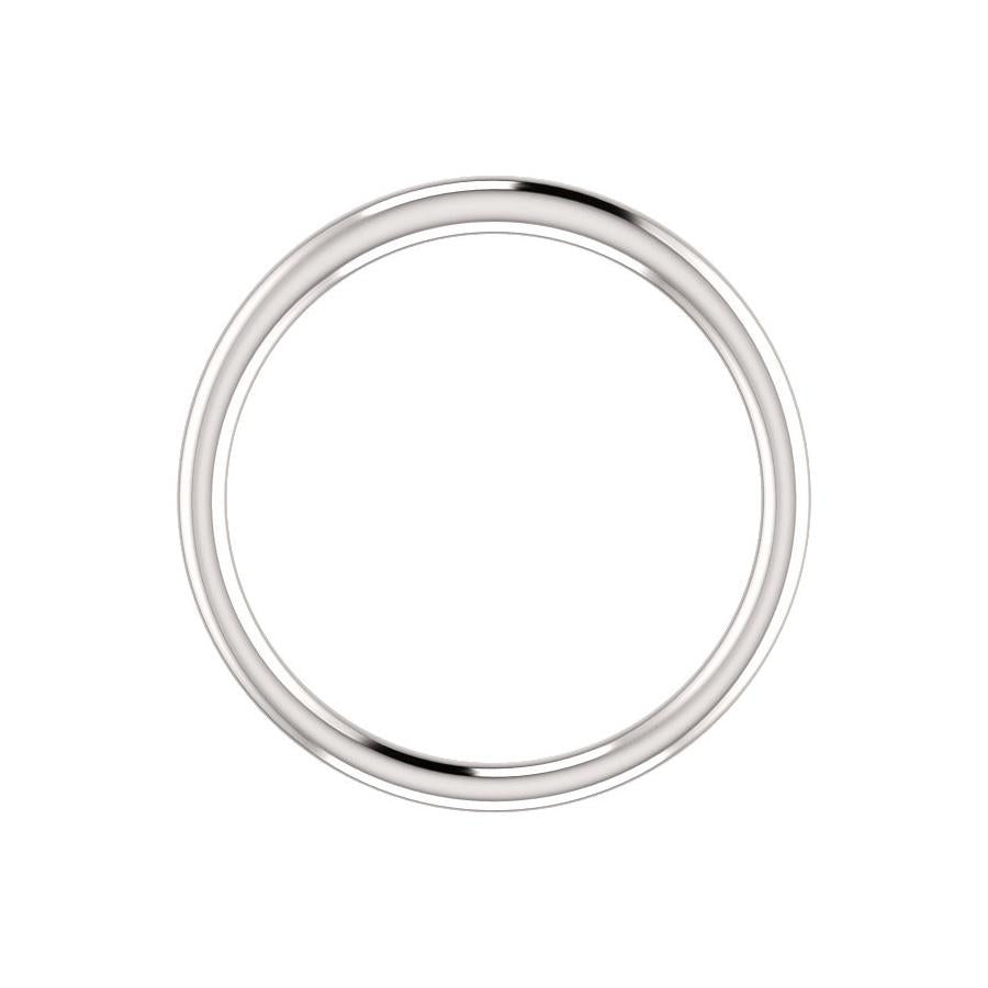 The Teresa Band High Polished Design Wedding Ring In White Gold Profile