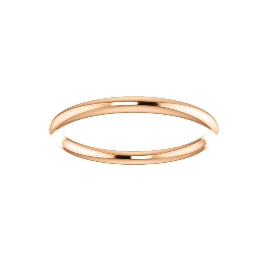 The Teresa Band High Polished Design Wedding Ring In Rose Gold