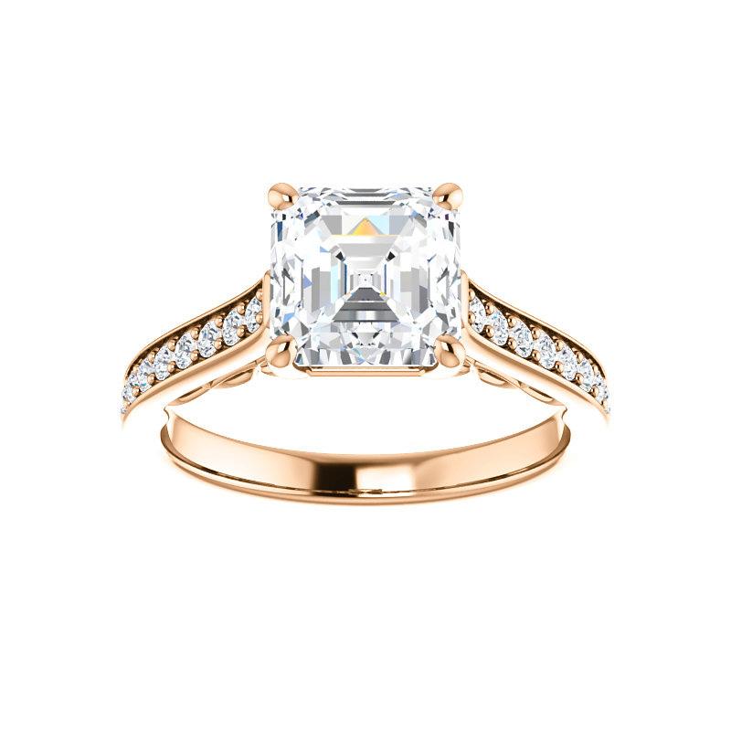The Andrea Asscher Moissanite Ring diamond engagement ring solitaire setting rose gold