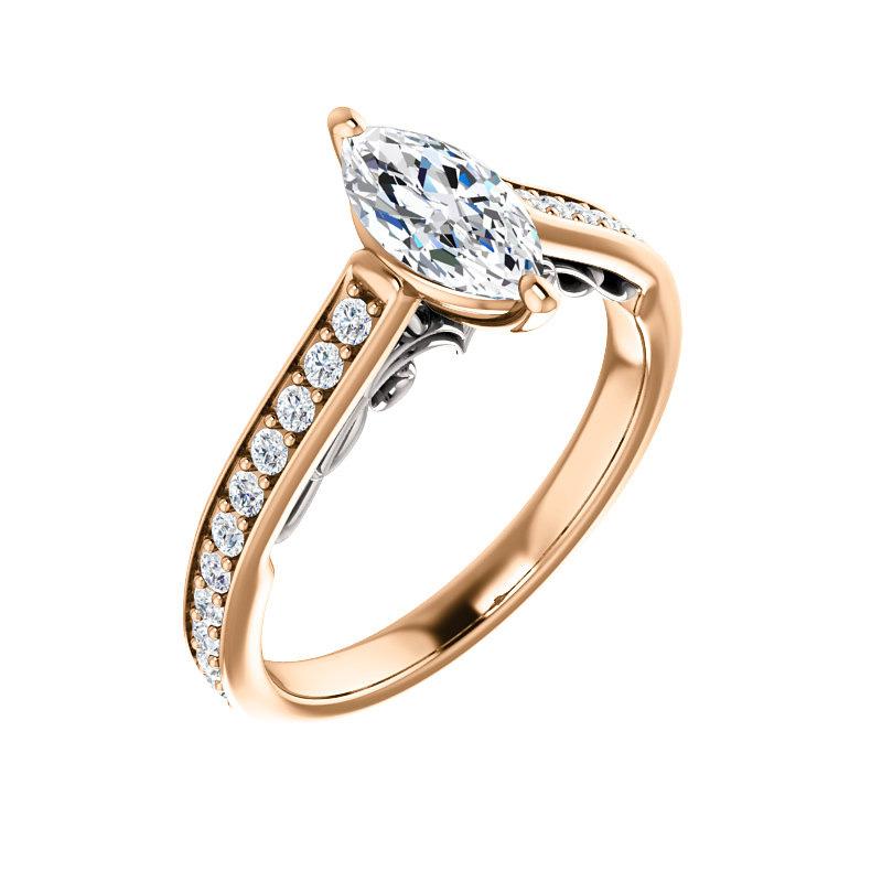 The Andrea Marquise Moissanite Ring