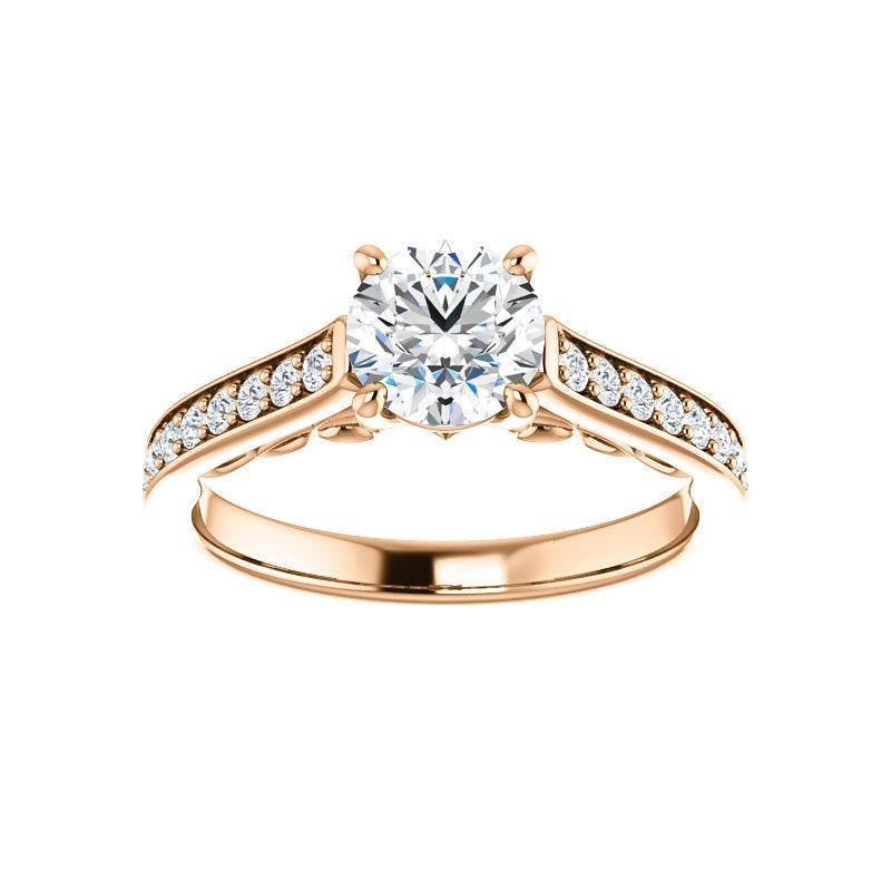 The Andrea Round Lab Diamond Ring diamond engagement ring solitaire setting rose gold