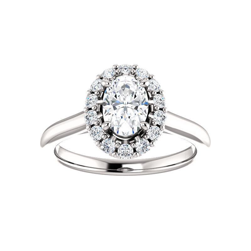 The Janie Oval Cut Moissanite Ring