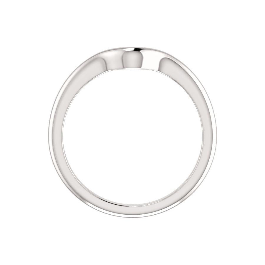 The Six Prongs Design Wedding Ring In White Gold Profile