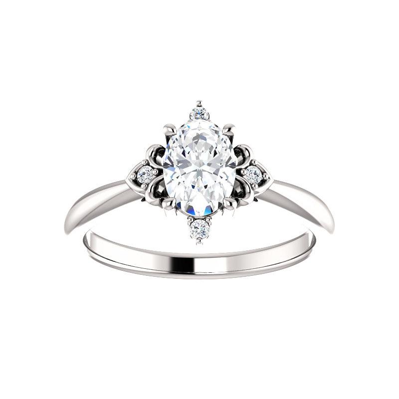 The Lillia Oval Cut Moissanite Ring