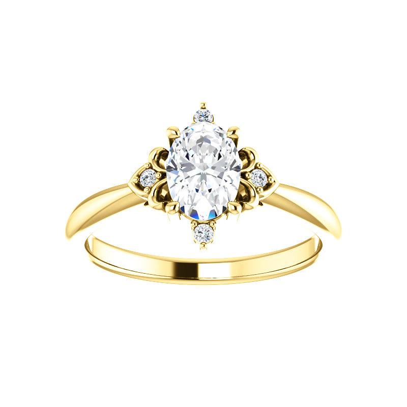 The Lillia Oval Cut Moissanite Ring