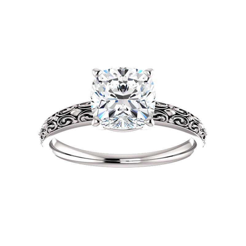 The Jolie Cushion Lab Diamond Engagement Ring Solitaire Setting White Gold