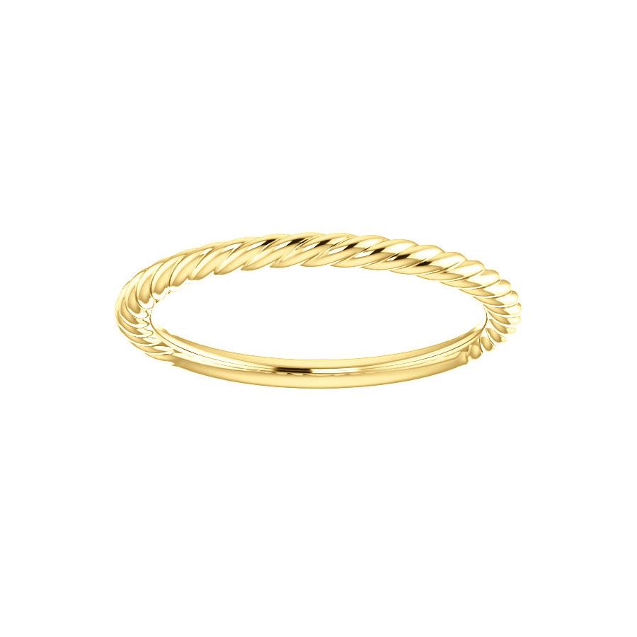 The Lacey Band Rope Design Wedding Ring In Yellow Gold