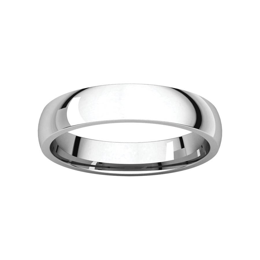The Dome Comfort Fit (4mm) in white gold