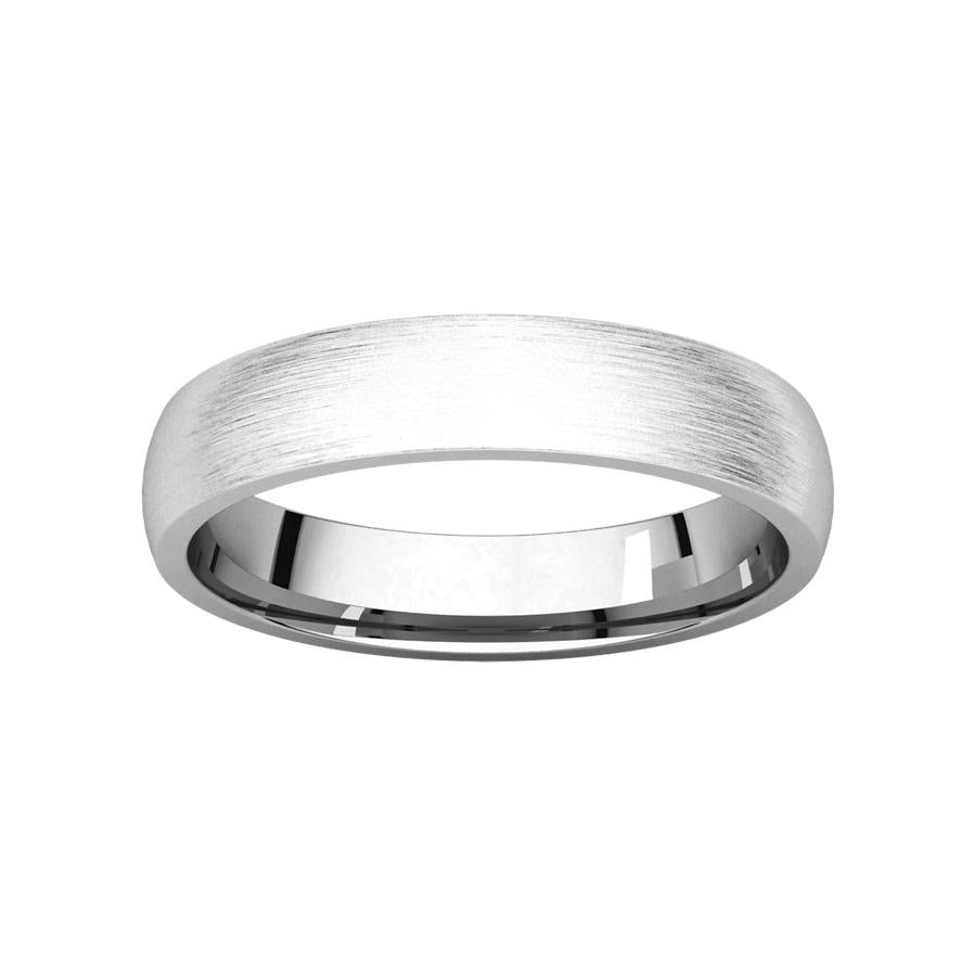 The Dome Comfort Fit (4mm) in white gold