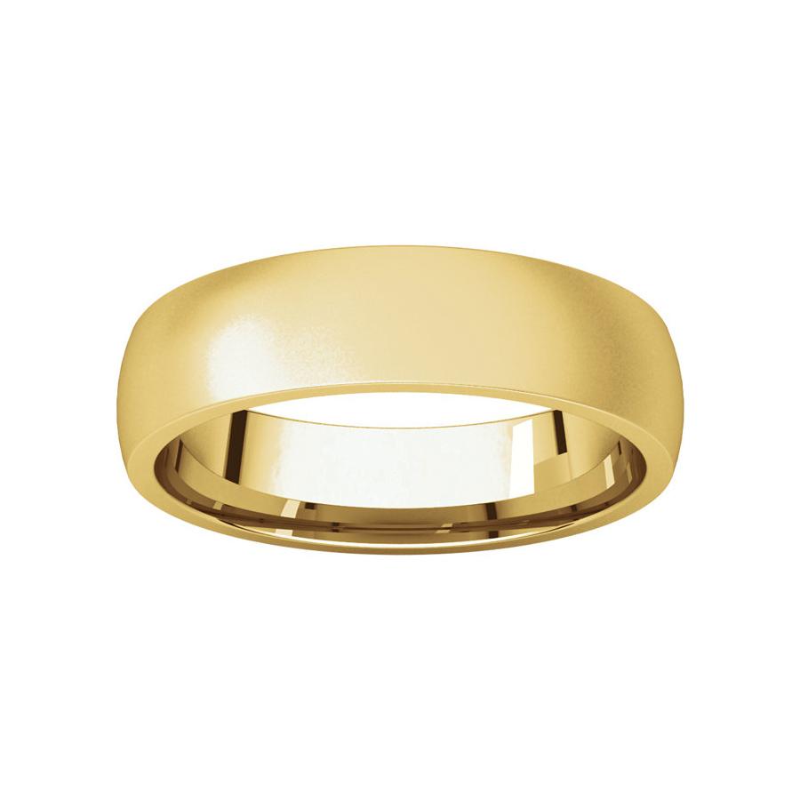 The Dome Comfort Fit (5mm) in yellow gold