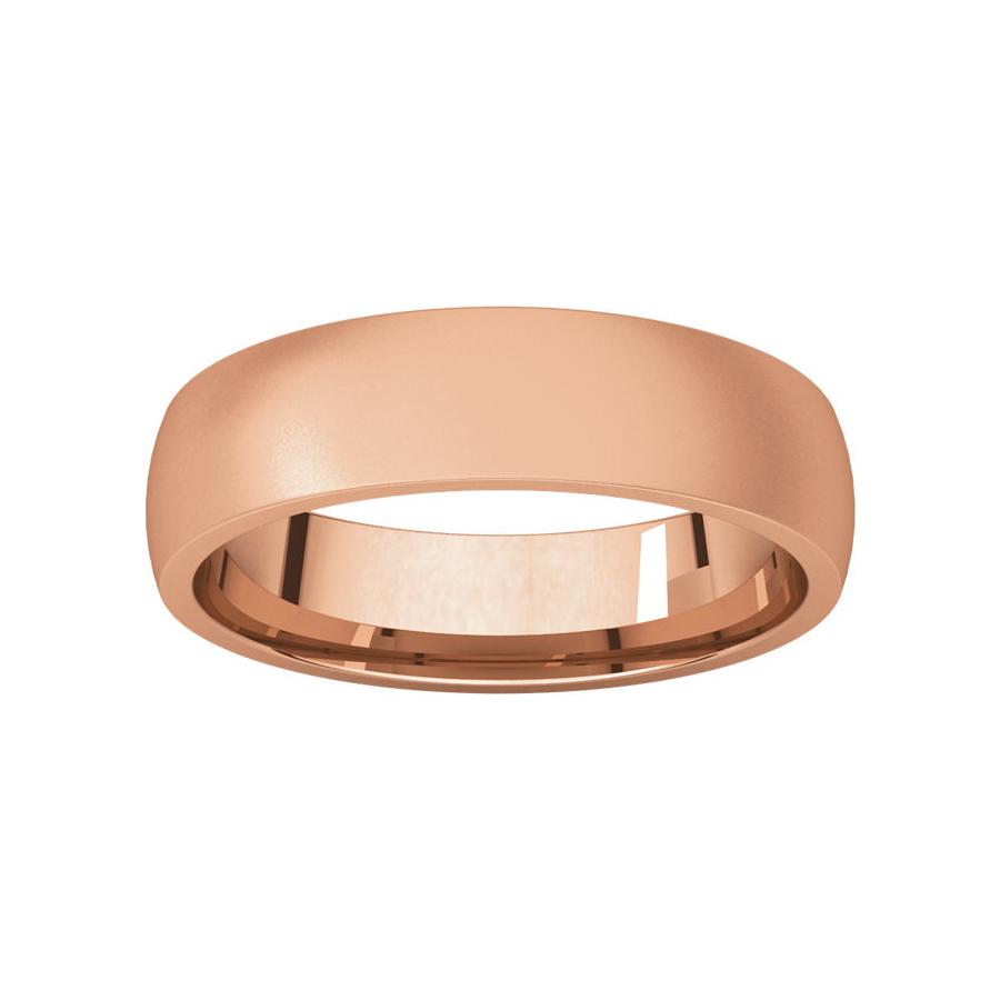 The Dome Comfort Fit (5mm) in rose gold