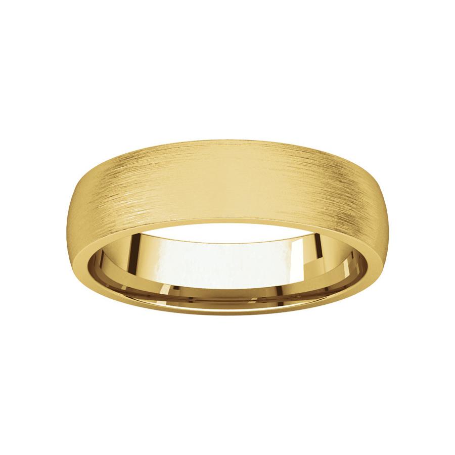 The Dome Comfort Fit (5mm) in yellow gold