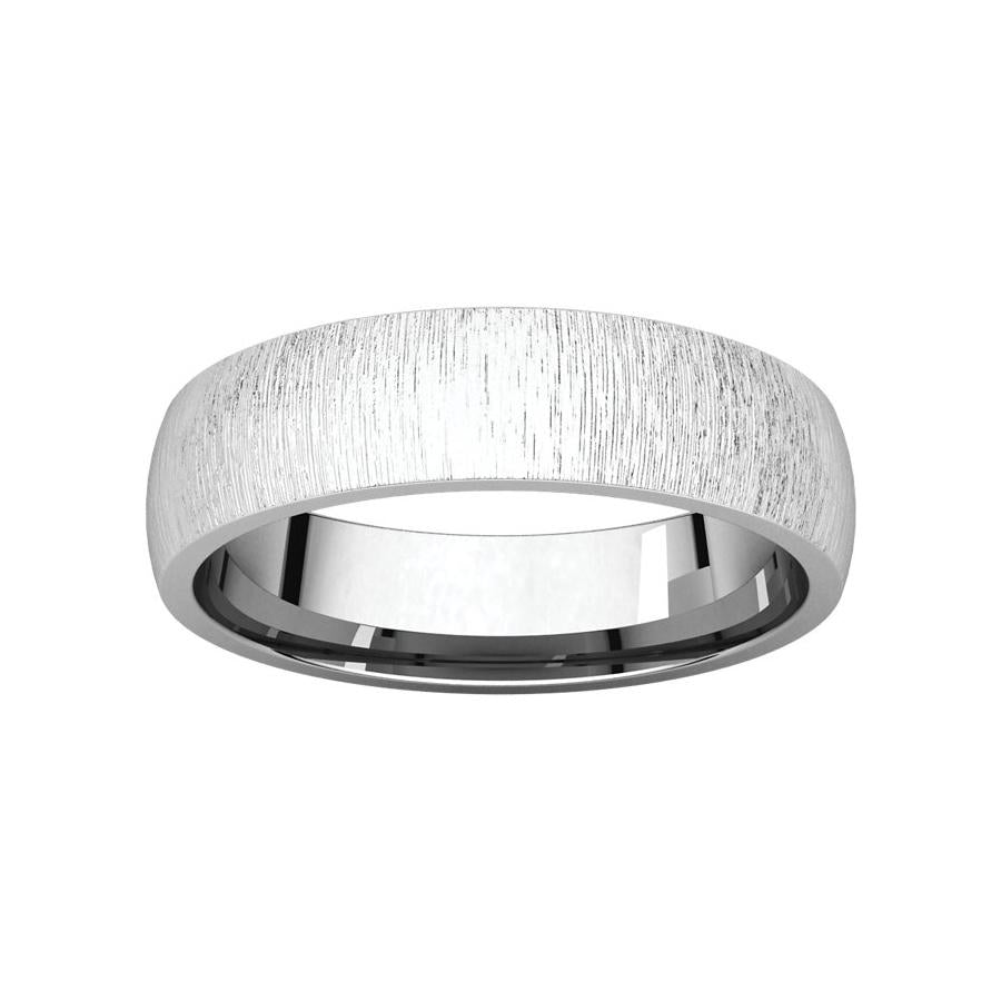 The Dome Comfort Fit (5mm) in white gold