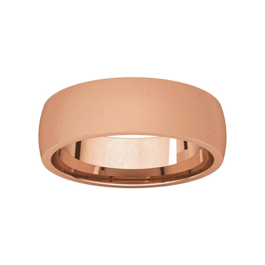 The Dome Comfort Fit (6mm) in rose gold